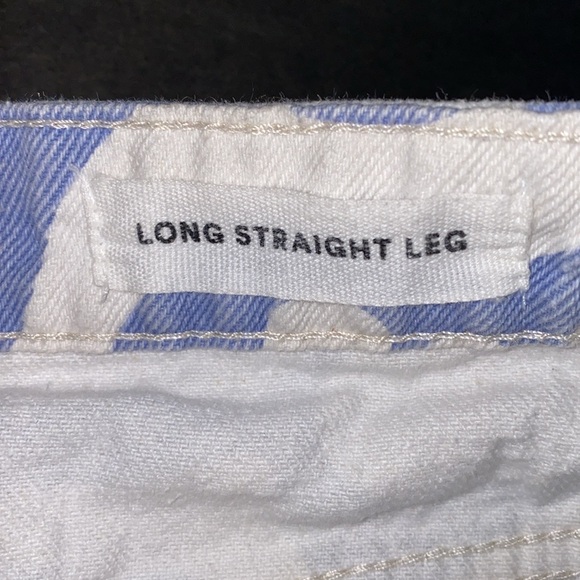 Cotton On Size 8 Long Straight Jeans In Blue Swirl - Picture 4 of 15